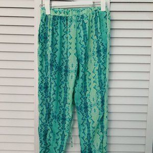Blue/Light Turquoise Straight Leg Pants